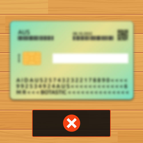 Incorrect: Copy of ID Back Incorrect: Copy of ID Back